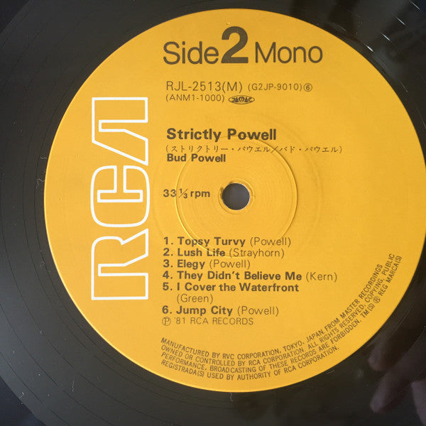 The Bud Powell Trio - Strictly Powell (Vinyl, LP, Album)