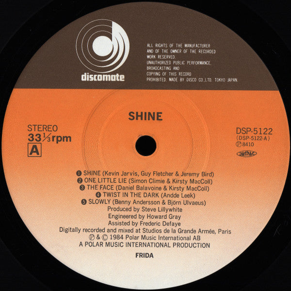 Frida - Shine (Vinyl, LP, Album) Very Good Plus (VG+) / Very Good (VG)