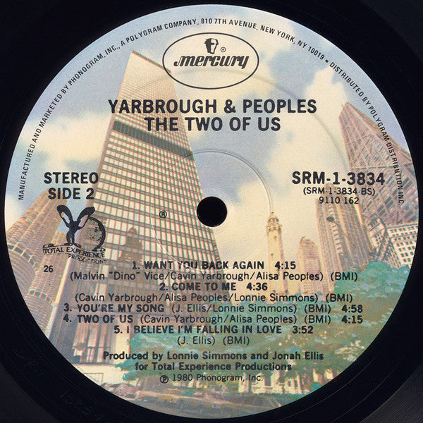 Yarbrough & Peoples - The Two Of Us (Vinyl, LP, Album) Good Plus (G+) / Very Good (VG)