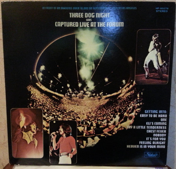 Three Dog Night - Captured Live At The Forum (Vinyl, LP, Album, Stereo) Very Good (VG) / Very Good (VG)