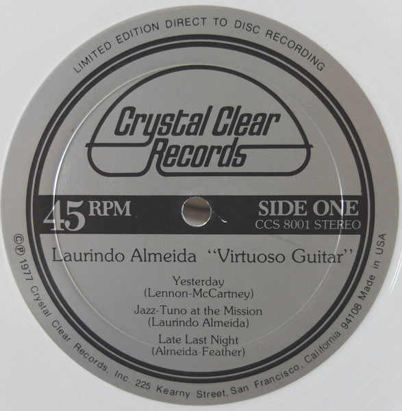 Laurindo Almeida - Virtuoso Guitar (Vinyl, LP, 45 RPM, Album, Limited Edition) Near Mint (NM or M-) / Very Good (VG)