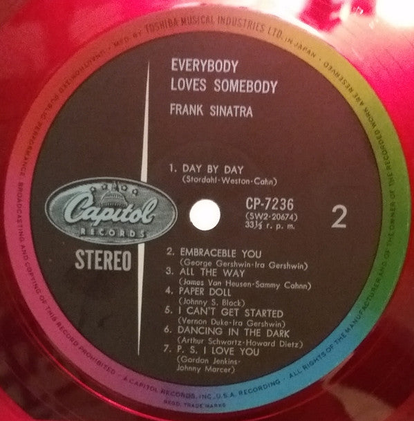 Frank Sinatra - Everybody Loves Somebody (Vinyl, LP, Compilation, Stereo) Very Good Plus (VG+) / Very Good (VG)