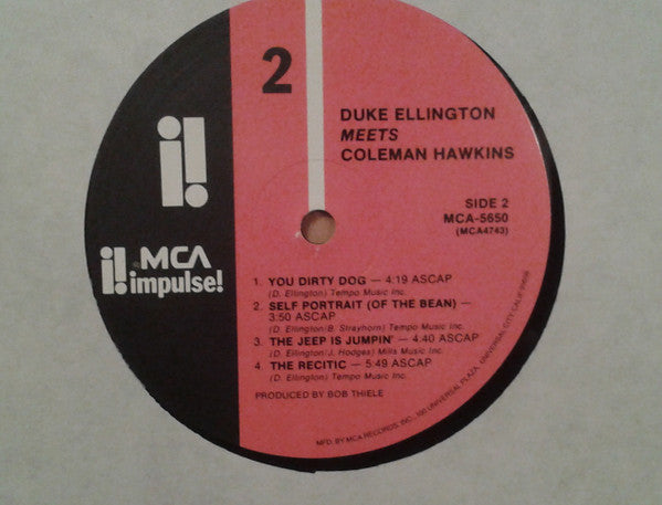 Duke Ellington - Duke Ellington Meets Coleman Hawkins (Vinyl, LP, Album, Reissue, Remastered) Good Plus (G+) / Very Good Plus (VG+)