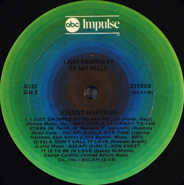 Johnny Hartman - I Just Dropped By To Say Hello (Vinyl, LP, Album, Reissue, Stereo) Very Good (VG) / Very Good (VG)