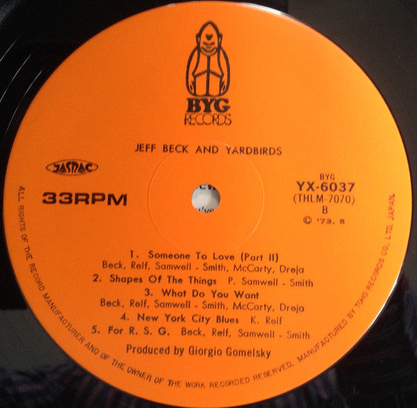 Jeff Beck - Feedback Yardbirds (Vinyl, LP, Compilation) Very Good Plus (VG+) / Good Plus (G+)