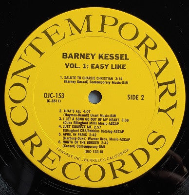 Barney Kessel - Easy Like (Vinyl, LP, Album, Reissue) Very Good (VG) / Very Good Plus (VG+)