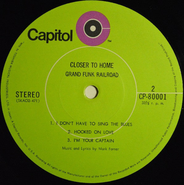 Grand Funk Railroad - Closer To Home (Vinyl, LP, Album, Stereo)