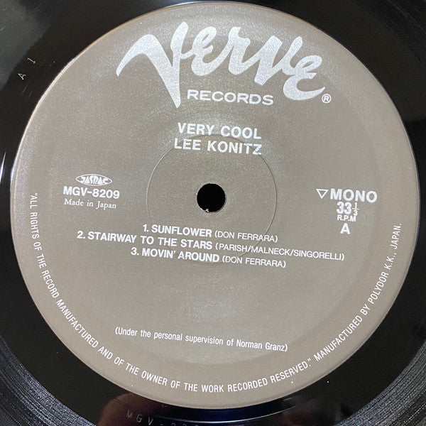 Lee Konitz - Very Cool (Vinyl, LP, Album, Reissue) Very Good (VG) / Very Good Plus (VG+)