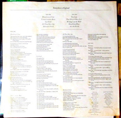 George Harrison - Somewhere In England (Vinyl, LP, Album, Stereo) Very Good (VG) / Very Good (VG)