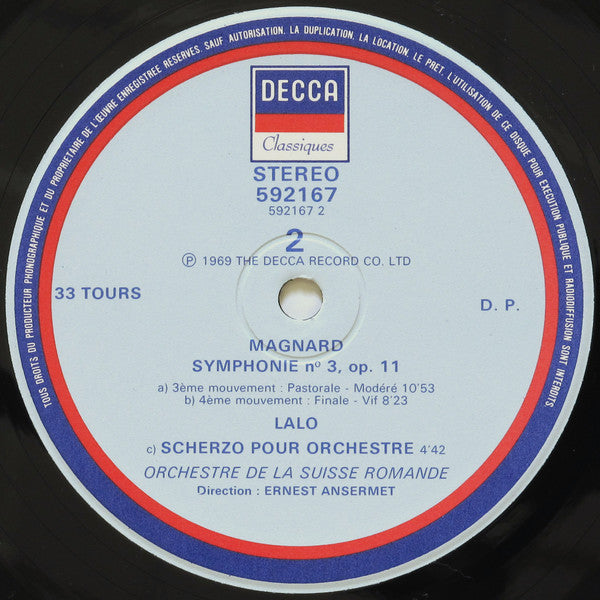 Albéric Magnard - Symphonie №3 / Scherzo Pour Orchestre (Vinyl, LP, Reissue) Near Mint (NM or M-) / Very Good Plus (VG+)