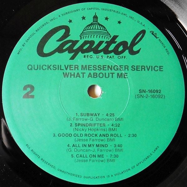 Quicksilver Messenger Service - What About Me (Vinyl, LP, Album, Reissue) Good Plus (G+) / Very Good (VG)