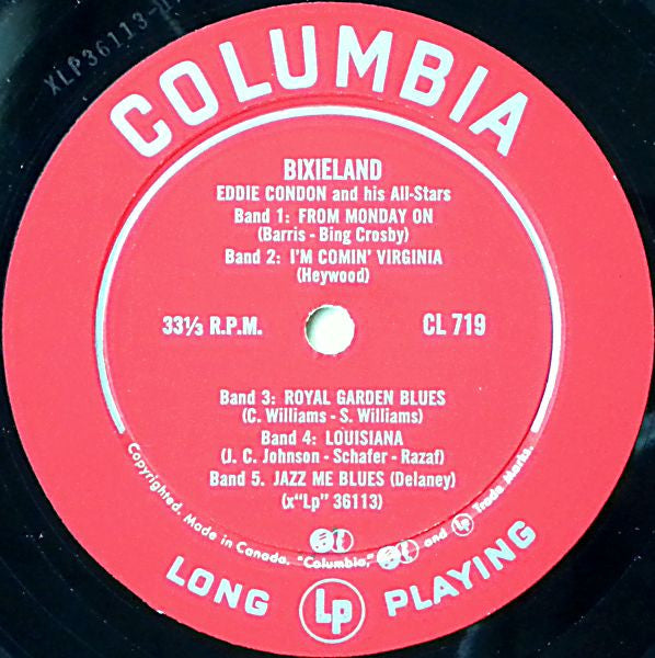 Eddie Condon And His All-Stars - Bixieland (Vinyl, LP, Album) Very Good (VG) / Very Good (VG)