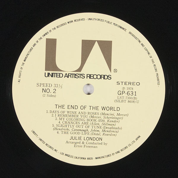 Julie London - The End Of The World (Vinyl, LP, Reissue, Stereo)