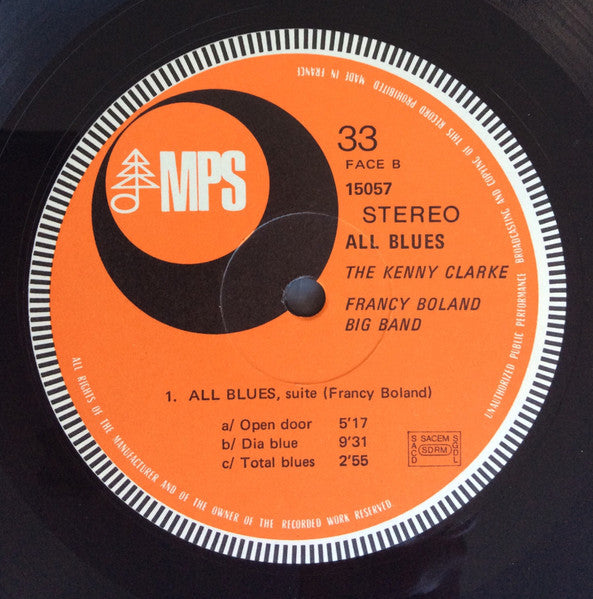 Clarke-Boland Big Band - All Blues (Vinyl, LP, Album) Very Good (VG) / Good Plus (G+)
