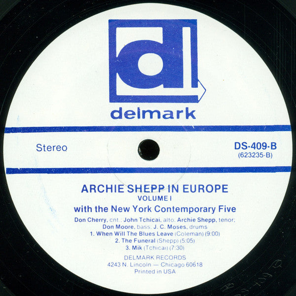 Archie Shepp - In Europe (Vinyl, LP, Album, Stereo) Very Good Plus (VG+) / Very Good (VG)