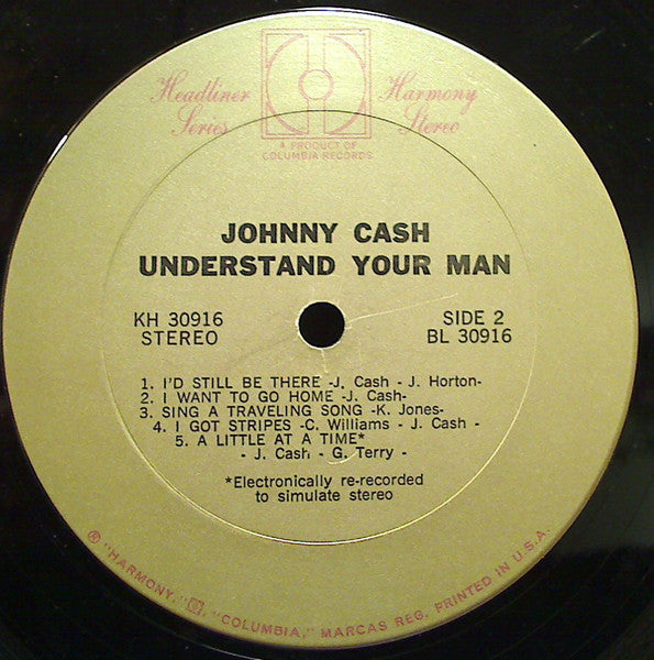 Johnny Cash - Understand Your Man (Vinyl, LP, Compilation) Very Good (VG) / Good Plus (G+)