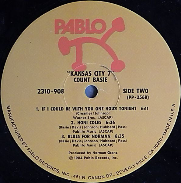 Count Basie - Kansas City 7 (Vinyl, LP, Album) Very Good Plus (VG+) / Very Good Plus (VG+)