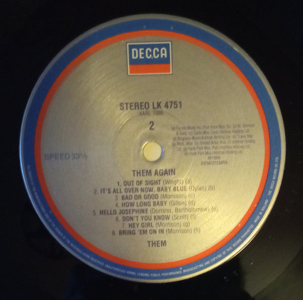 Them (3) - Again (Vinyl, LP, Album, Reissue) Very Good Plus (VG+) / Very Good Plus (VG+)