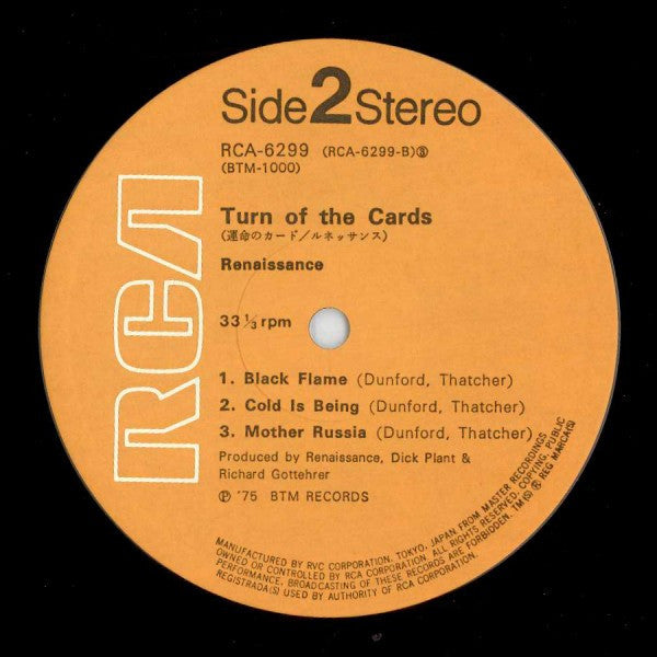 Renaissance (4) - Turn Of The Cards (Vinyl, LP, Album) Good Plus (G+) / Good Plus (G+)