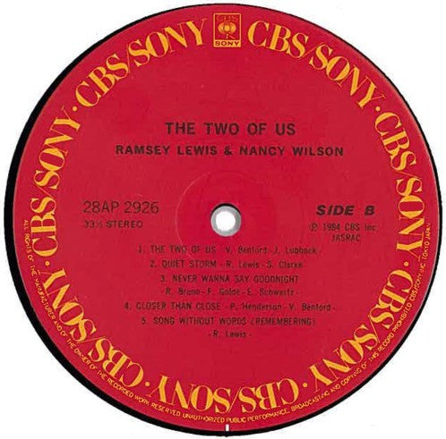 Ramsey Lewis - The Two Of Us (Vinyl, LP, Album) Very Good (VG) / Very Good (VG)