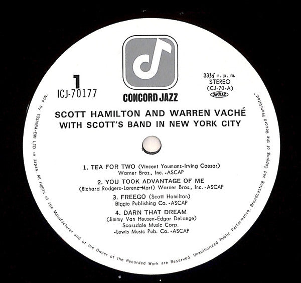 Scott Hamilton - Scott Hamilton And Warren Vaché With Scott's Band ...
