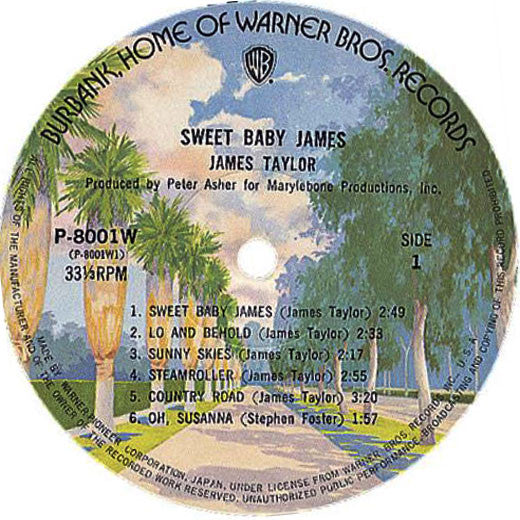 James Taylor (2) - Sweet Baby James (Vinyl, LP, Album, Reissue)