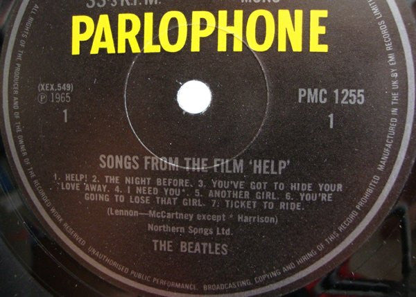 The Beatles - Help! (Vinyl, LP, Album, Mono, Reissue) Near Mint (NM or M-) / Good Plus (G+)
