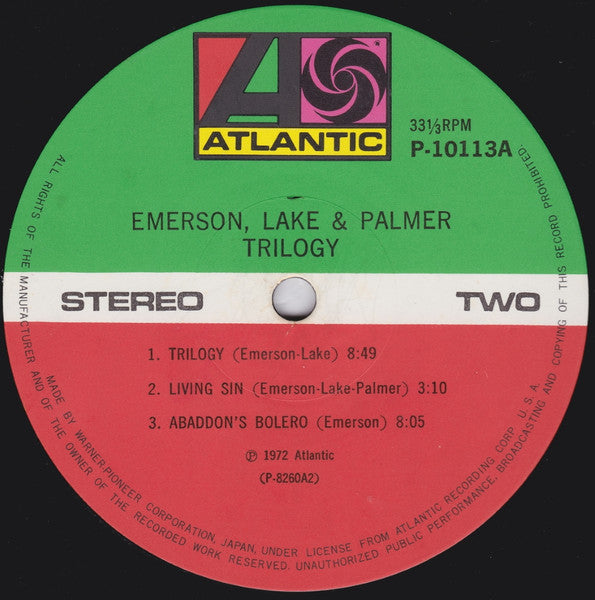 Emerson, Lake & Palmer - Trilogy (Vinyl, LP, Album, Reissue)