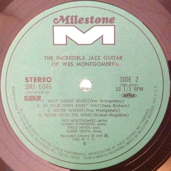Wes Montgomery - The Incredible Jazz Guitar Of Wes Montgomery (Viny...