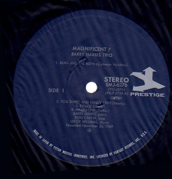 Barry Harris Trio - Magnificent! (Vinyl, LP, Album, Reissue, Stereo) Near Mint (NM or M-) / Very Good (VG)