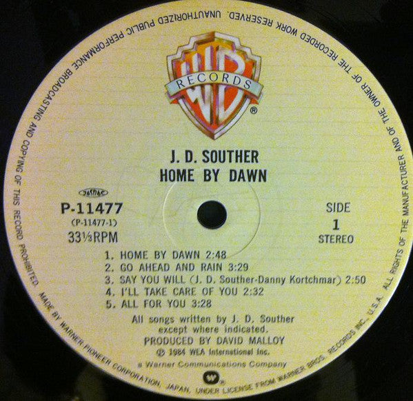 John David Souther - Home By Dawn (Vinyl, LP, Album)
