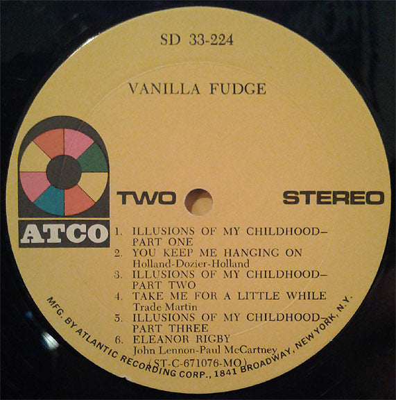 Vanilla Fudge - Vanilla Fudge (Vinyl, LP, Album, Reissue, Repress, Stereo) Good Plus (G+) / Very Good Plus (VG+)
