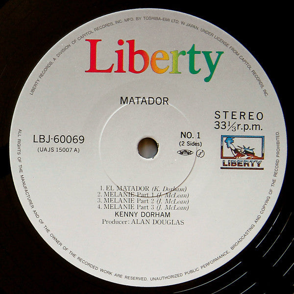 Kenny Dorham - Matador (Vinyl, LP, Album, Reissue, Stereo) Very Good Plus (VG+) / Very Good Plus (VG+)