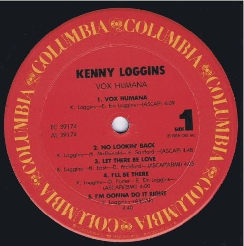 Kenny Loggins - Vox Humana (Vinyl, LP, Album) Very Good Plus (VG+) / Very Good (VG)