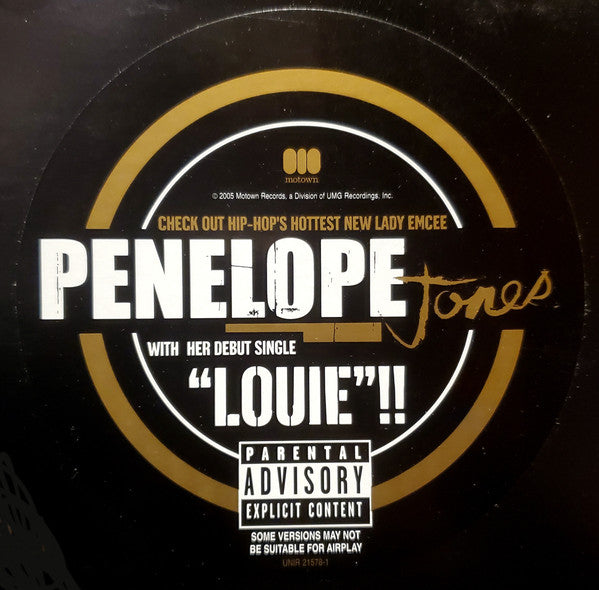 Penelope Jones - Louie (Vinyl, 12", Single, Promo) Very Good Plus (VG+) / Very Good Plus (VG+)