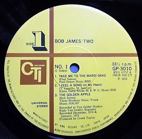 Bob James - Two (Vinyl, LP, Album)