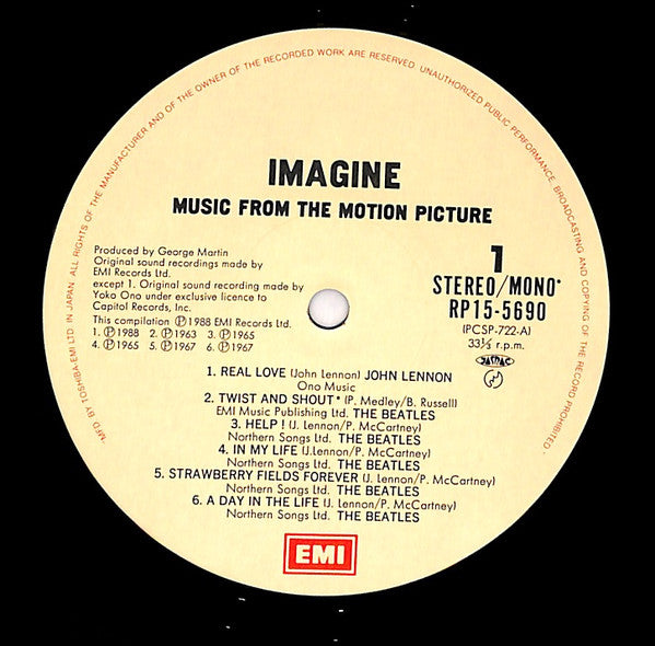 John Lennon - Imagine (Music From The Motion Picture) (2xVinyl, LP, Compilation) Near Mint (NM or M-) / Very Good Plus (VG+)