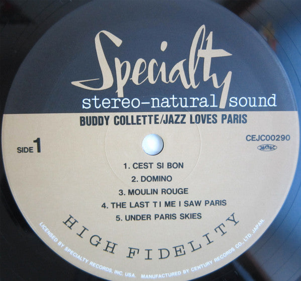 Buddy Collette - Jazz Loves Paris (Vinyl, LP) Very Good Plus (VG+) / Very Good Plus (VG+)