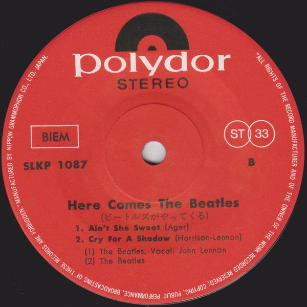 The Beatles - Here Comes The Beatles = ビートルズがやってくる (Vinyl, 7", 33 ⅓ RPM) Very Good (VG) / Good Plus (G+)