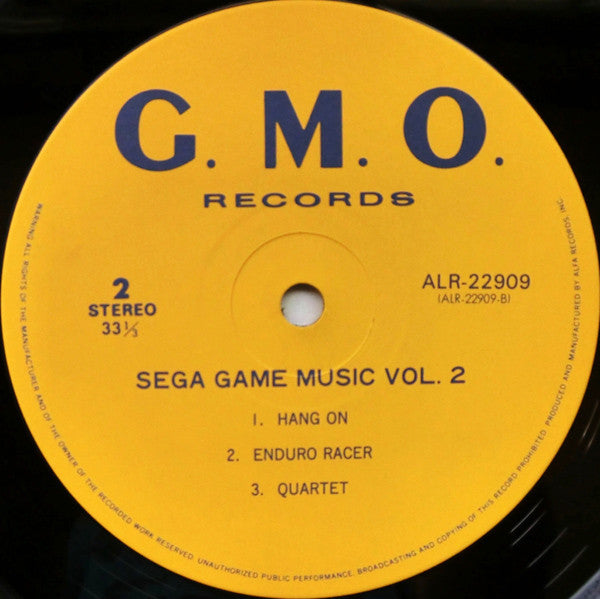 Various - セガ・ゲーム・ミュージック VOL.2 = Sega Game Music Vol.2 (Vinyl, LP, Album, Stereo) Very Good Plus (VG+) / Very Good Plus (VG+)