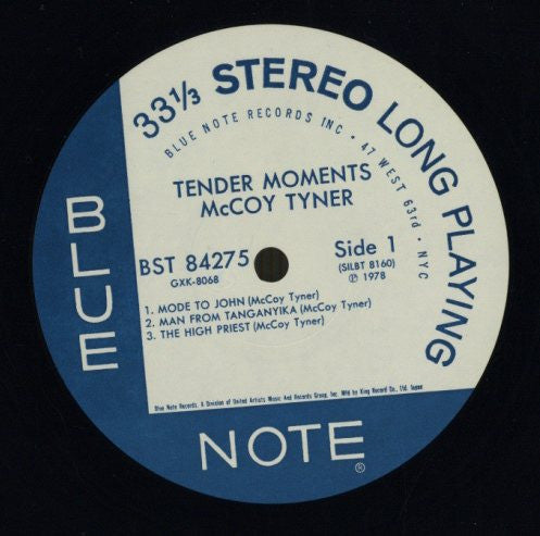 McCoy Tyner - Tender Moments (Vinyl, LP, Album, Reissue, Stereo) Very Good Plus (VG+) / Very Good (VG)