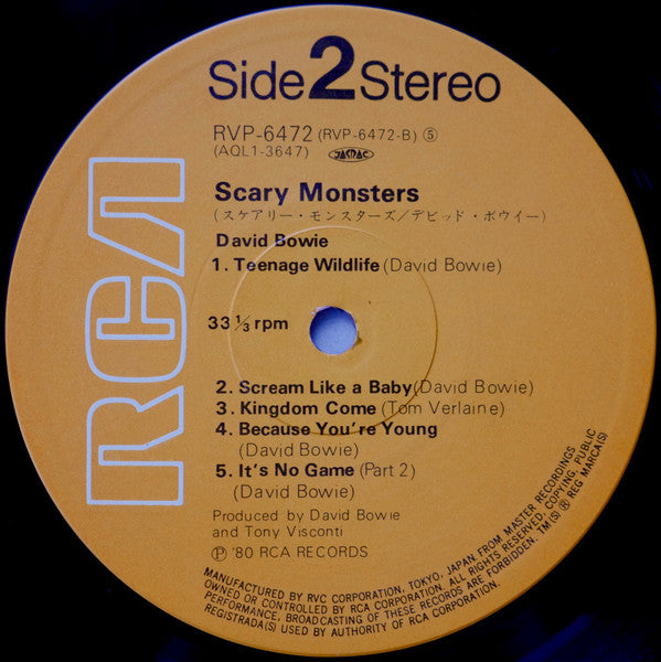 David Bowie - Scary Monsters (Vinyl, LP, Album, Stereo)