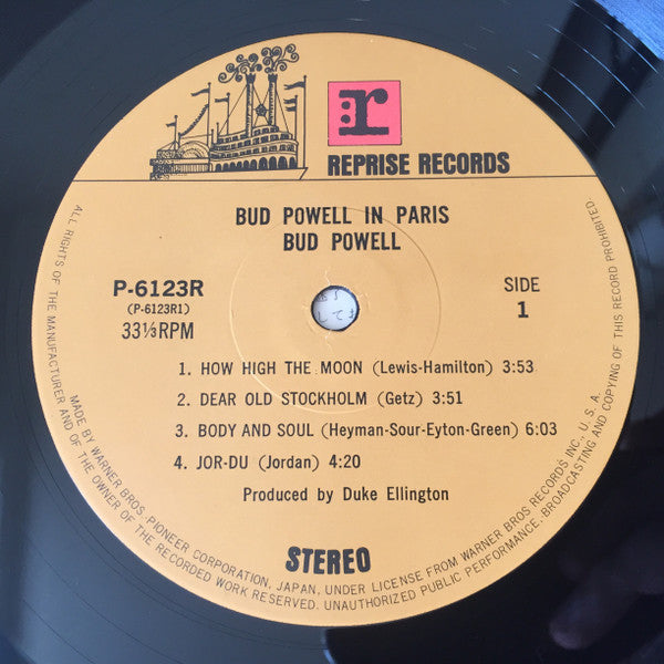 Bud Powell - Bud Powell In Paris (Vinyl, LP, Album)