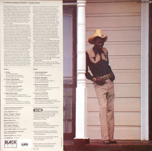 Clarence "Gatemouth" Brown - Alright Again! (Vinyl, LP, Album, Stereo) Very Good (VG) / Very Good Plus (VG+)