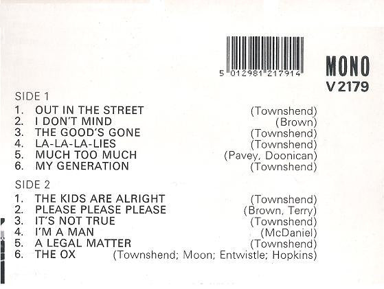 The Who - My Generation (Vinyl, LP, Album, Misprint, Reissue, Mono) Very Good Plus (VG+) / Very Good Plus (VG+)