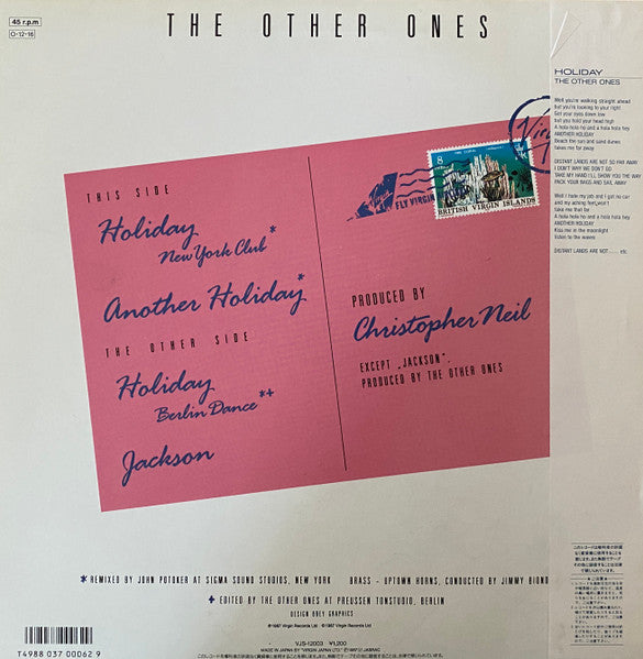 The Other Ones - Holiday (Vinyl, 12", 45 RPM, Maxi-Single) Very Good Plus (VG+) / Very Good (VG)