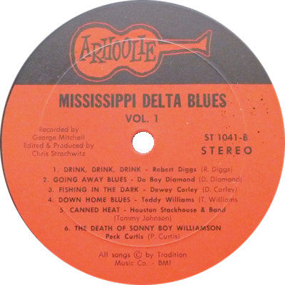Various - Mississippi Delta Blues Vol. 1 (Vinyl, LP, Album, Stereo) Very Good (VG) / Very Good (VG)