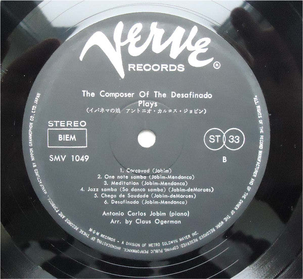 Antonio Carlos Jobim - The Composer Of Desafinado, Plays (Vinyl, LP, Album, Stereo) Good Plus (G+) / Very Good (VG)