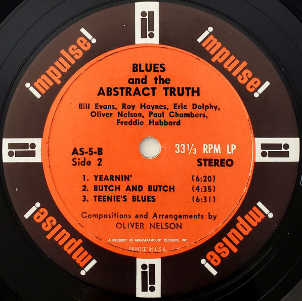 Oliver Nelson - The Blues And The Abstract Truth (Vinyl, LP, Album, Reissue, Repress, Stereo) Good Plus (G+) / Good Plus (G+)