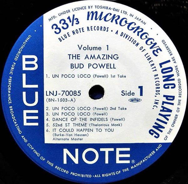 Bud Powell - The Amazing Bud Powell, Volume 1 (Vinyl, LP, Album, Reissue, Mono) Very Good Plus (VG+) / Very Good Plus (VG+)